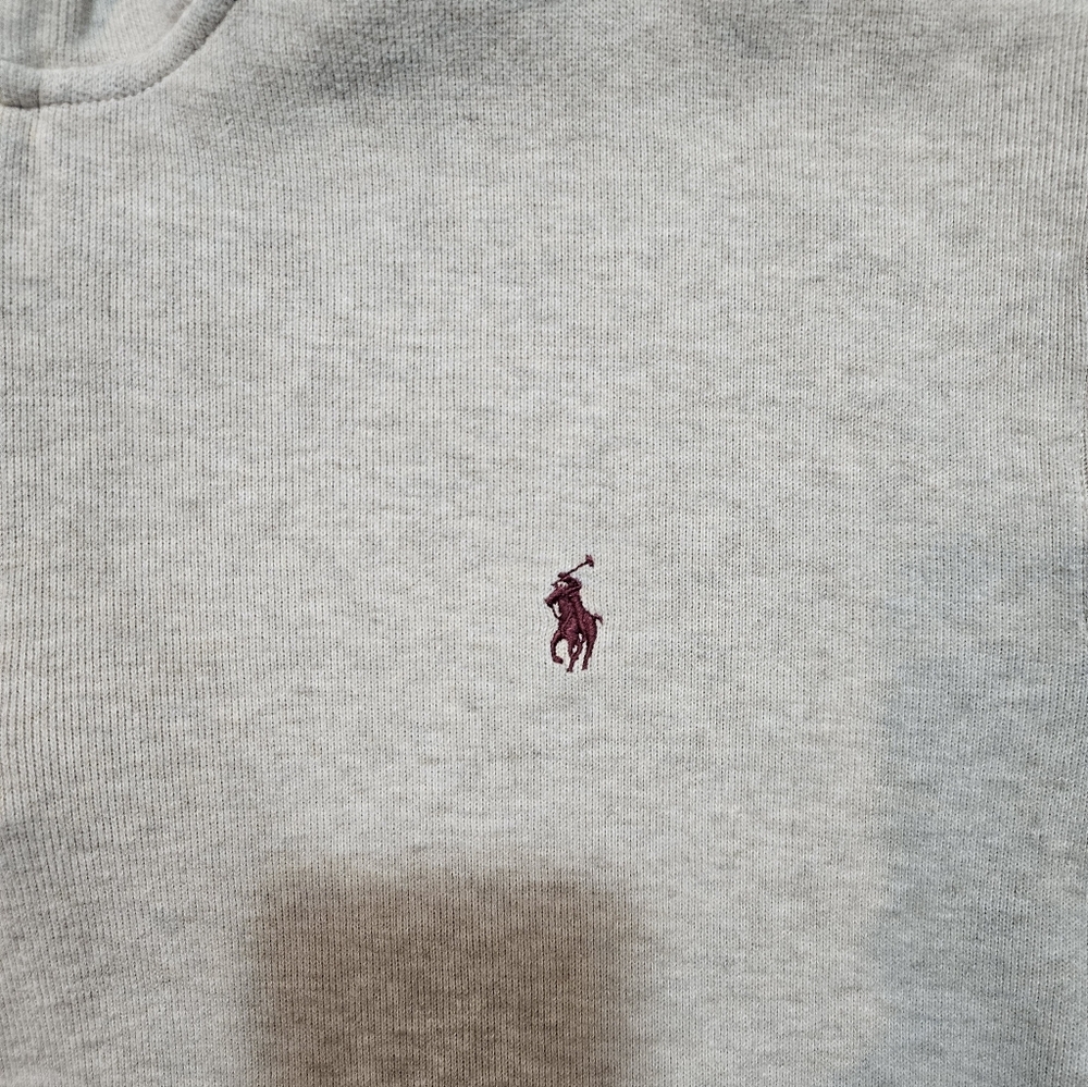 Polo Ralph Lauren Men’s 3XB Quarter Zip Mock Neck Sweatshirt Gray Big & Tall - Picture 2 of 7
